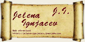 Jelena Ignjačev vizit kartica